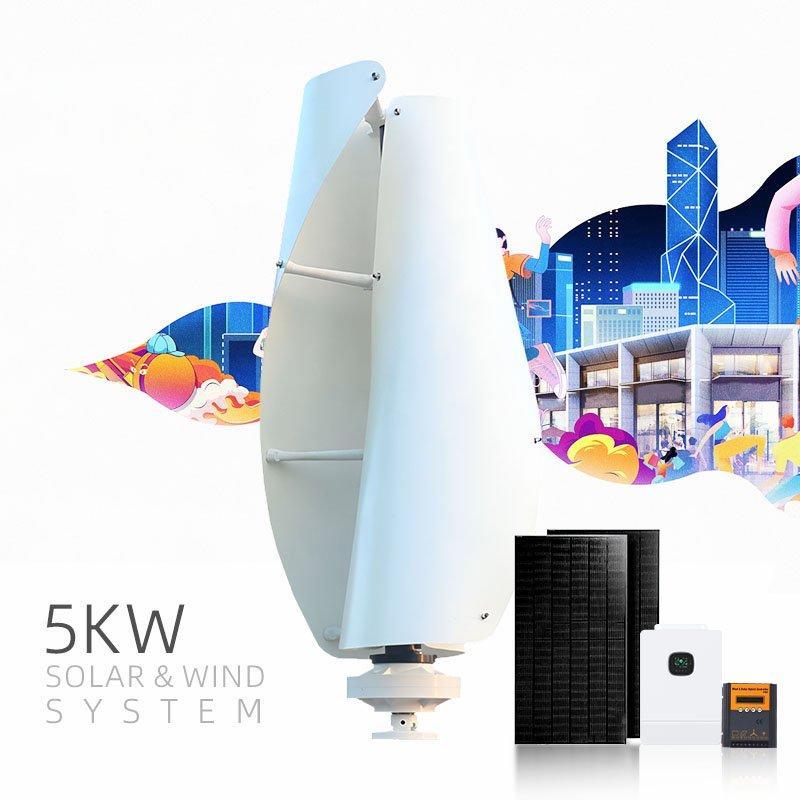 Ветрогенератор вертикальный гибридный 2-5 кВт 48В для дома (арт. 25-5081290)