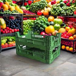 Ящик пластиковый складной экологичный с сеткой для фруктов (арт. 25-5081460)