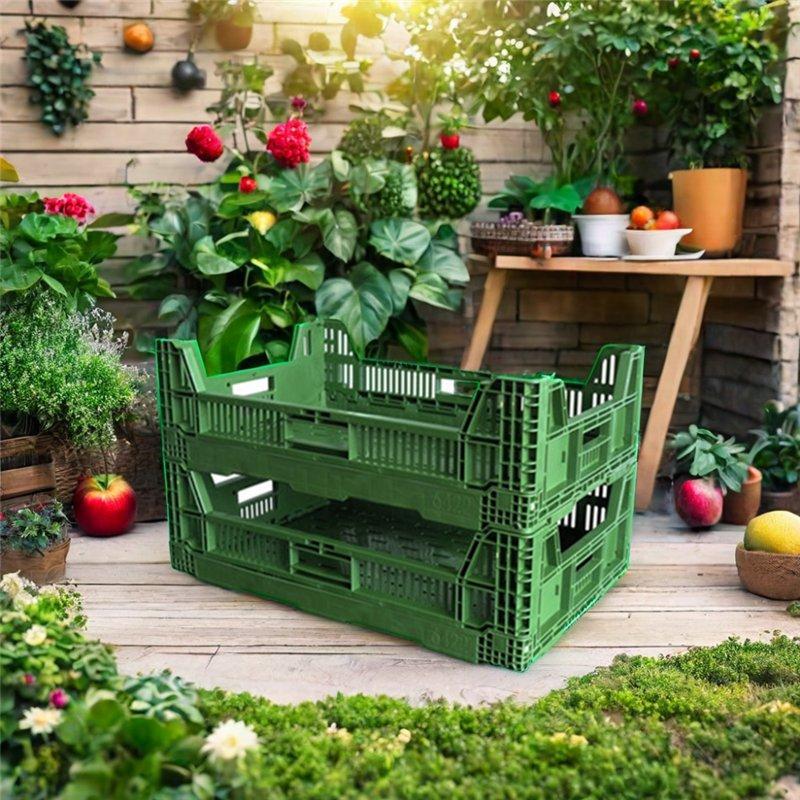 Ящик пластиковый складной экологичный с сеткой для фруктов (арт. 25-5081460)