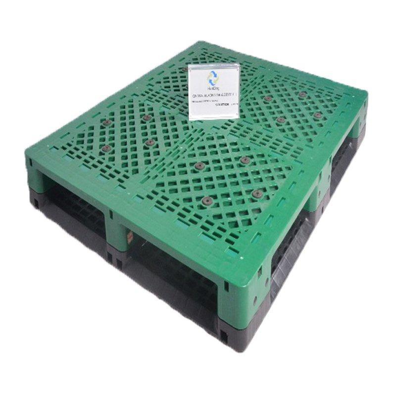 Паллет пластиковый односторонний с решеткой 4-х сторонний (арт. 25-5081535)