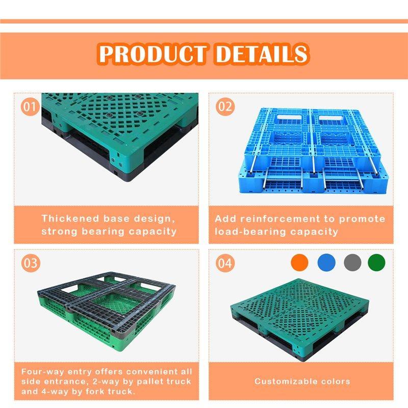 Паллет пластиковый евро 4-сторонний с 14 стальными трубами (арт. 25-5081542)