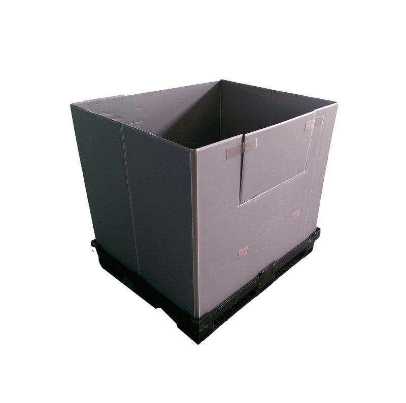 Ящик для аккумуляторов складной штабелируемый с крышкой (арт. 25-5081705)