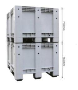 Контейнер пластиковый паллетный большой прочный 1200x1000x760 мм (арт. 25-5081861)