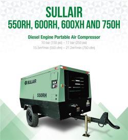 Компрессор винтовой портативный для пескоструя 185 CFM (арт. 25-5082179)