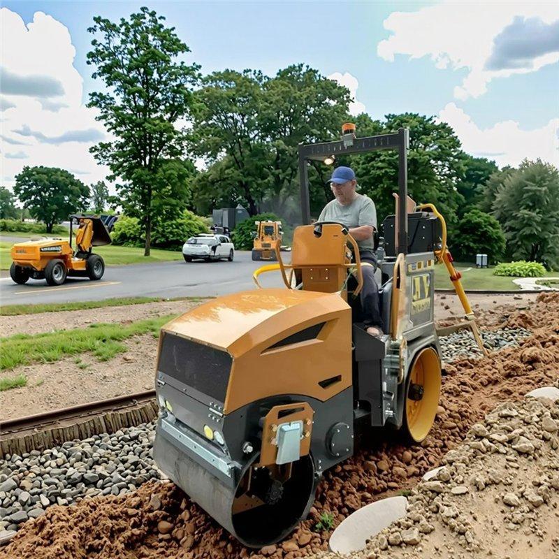 Каток дорожный мини вибрационный с бензиновым двигателем (арт. 25-5082425)