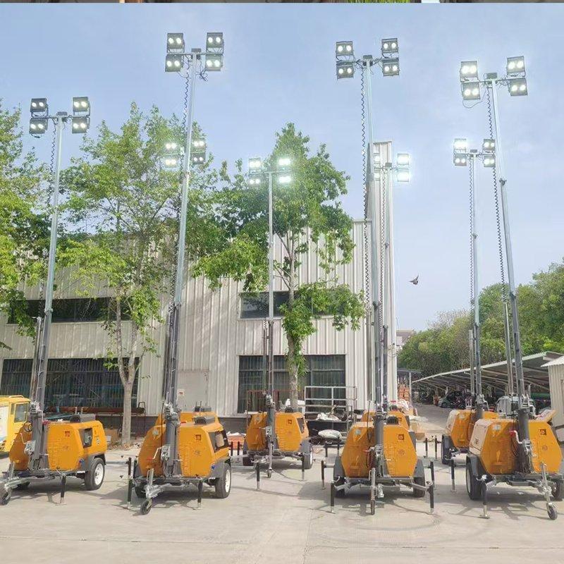 Мобильная световая башня LED с гидроподъемником и генератором (арт. 25-5082445)