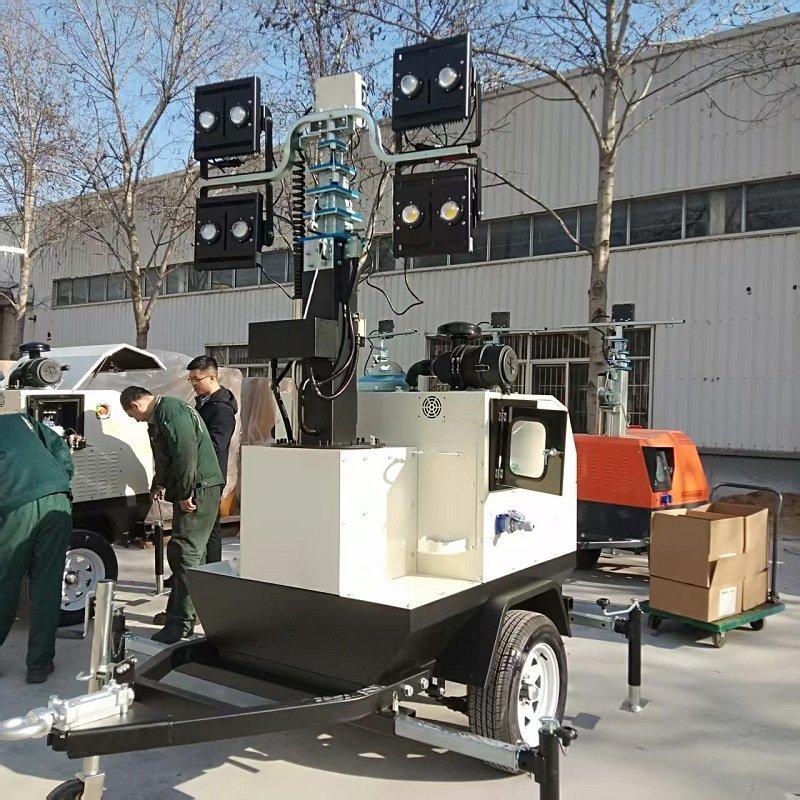 Осветительная башня портативная светодиодная 9 м компактная (арт. 25-5082646)