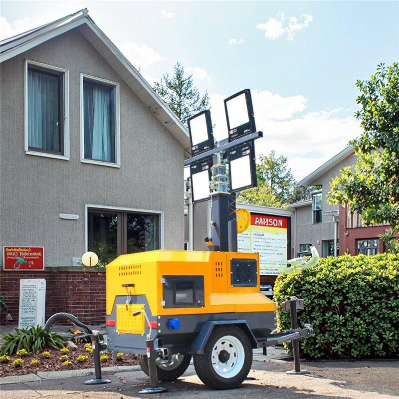 Осветительная башня LED 9м телескопическая 4x400W (арт. 25-5082881)