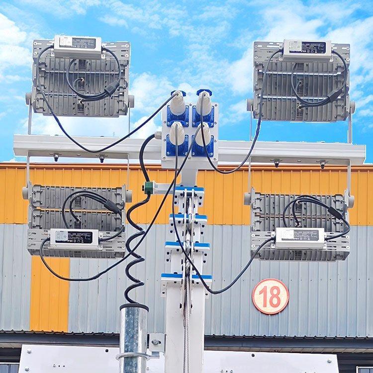 Осветительная башня мобильная 9м 4x400W LED дизель-солнечная (арт. 25-5082954)