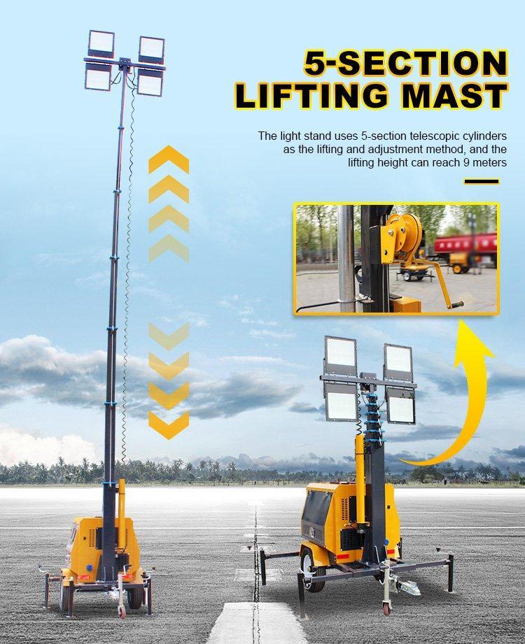 Осветительная башня мобильная гидравлическая 9 м (арт. 25-5083167)