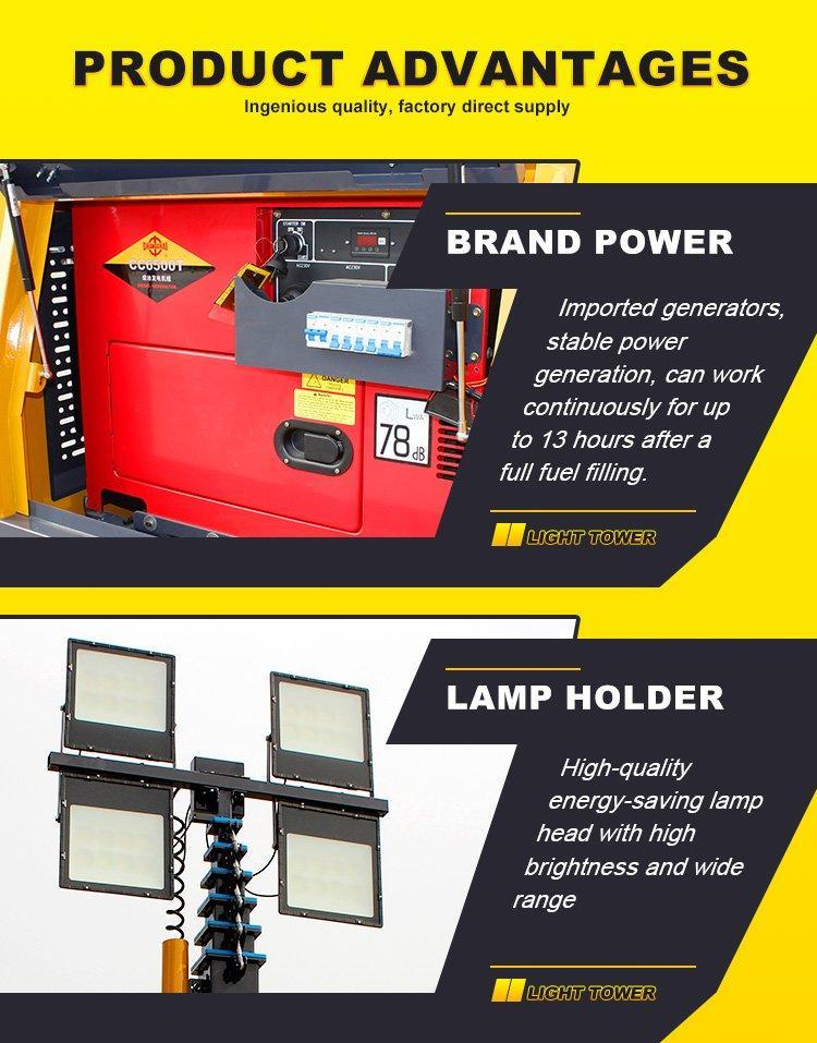 Осветительная башня мобильная LED 9 м высокого качества (арт. 25-5083195)