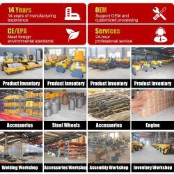 Каток вибрационный дорожный 3 тонны дизельный мини (арт. 25-5083238)