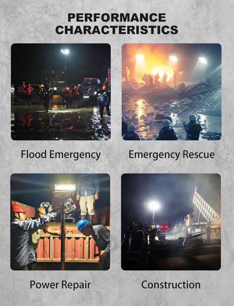 Осветительная башня дизельная 6-9м 4*400W LED/металлогалоген (арт. 25-5083313)