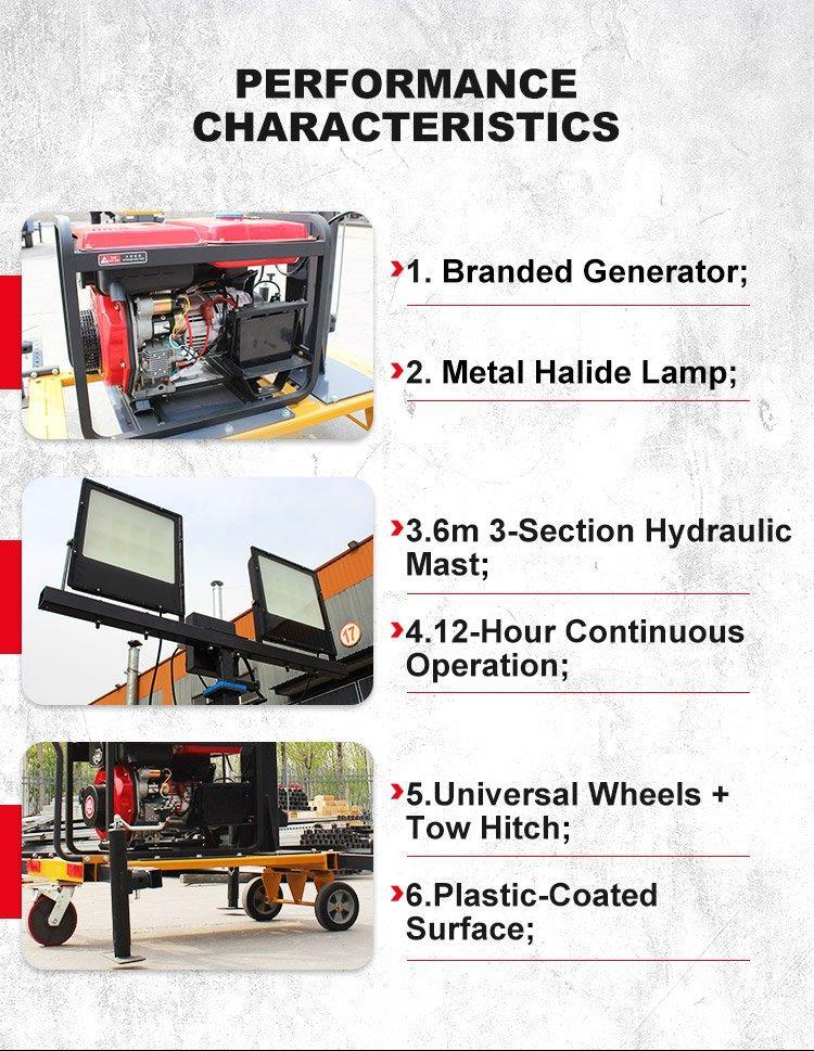 Башня освещения светодиодная 6 м для электростанций (арт. 25-5083345)