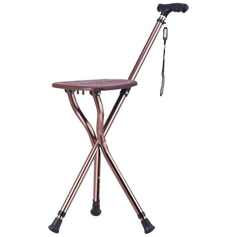 Трость складная трехногая с сиденьем для пожилых (арт. 25-5083369)