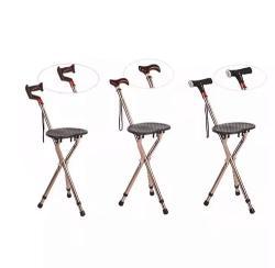 Трость складная трехногая с сиденьем для пожилых (арт. 25-5083369)