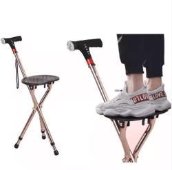 Трость складная трехногая с сиденьем для пожилых (арт. 25-5083369)