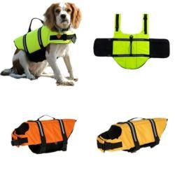 Жилет спасательный для собак с отражающей полосой и ремнем (арт. 25-5083373)