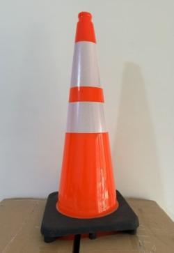 Конус дорожный гибкий ПВХ 90 см для безопасности (арт. 25-5083387)