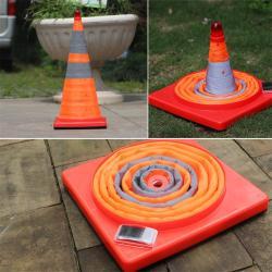 Конус дорожный складной светодиодный солнечный 750 мм (арт. 25-5083460)