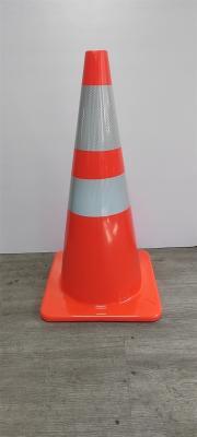 Конус дорожный ПВХ с отражающей лентой для безопасности (арт. 25-5083500)