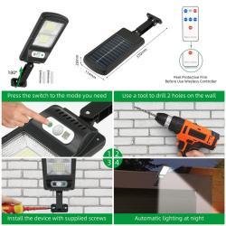 Светильник садовый солнечный с датчиком движения 160 COB (арт. 25-5083525)