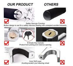 Замок рулевой противоугонный универсальный выдвижной усиленный (арт. 25-5083586)