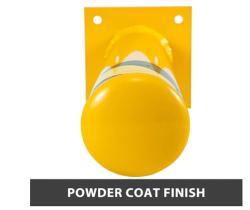 Боллард дорожный стальной жёлтый прочный защитный (арт. 25-5083601)