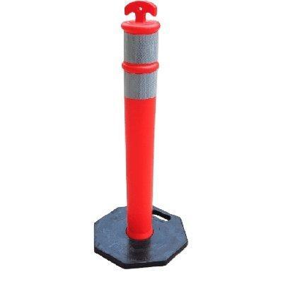 Столбик пластиковый дорожный T-top с черным основанием (арт. 25-5083671)