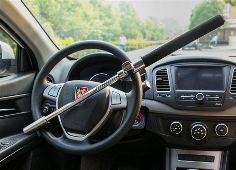 Замок блокиратор рулевого колеса универсальный противоугонный (арт. 25-5083680)