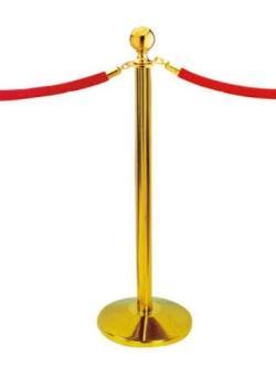 Стойка барьерная стальная с бархатным канатом раздвижная (арт. 25-5083682)