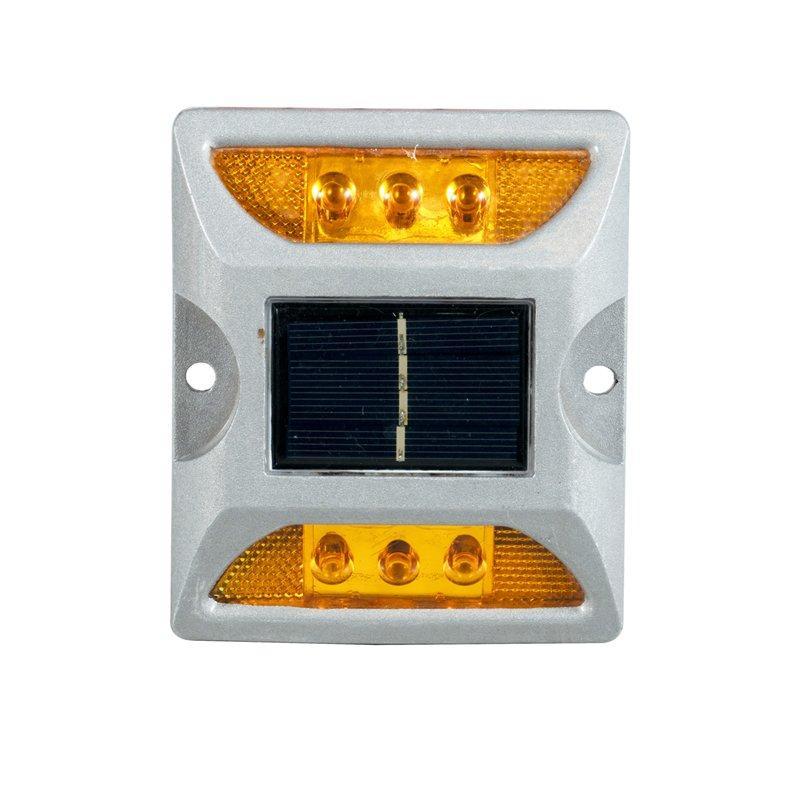 Светоотражатель дорожный алюминиевый с солнечной панелью 6 LED (арт. 25-5083698)