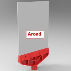 Конус дорожный сборный гибкий сигнальный пластиковый (арт. 25-5083727)