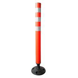 Столбик гибкий пластиковый дорожный с черным основанием (арт. 25-5083737)