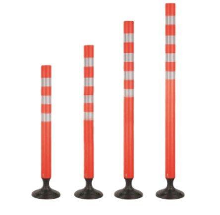 Столбик гибкий пластиковый дорожный с черным основанием (арт. 25-5083737)