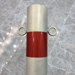 Столбик предупреждающий стальной с кольцом и разметкой (арт. 25-5083788)