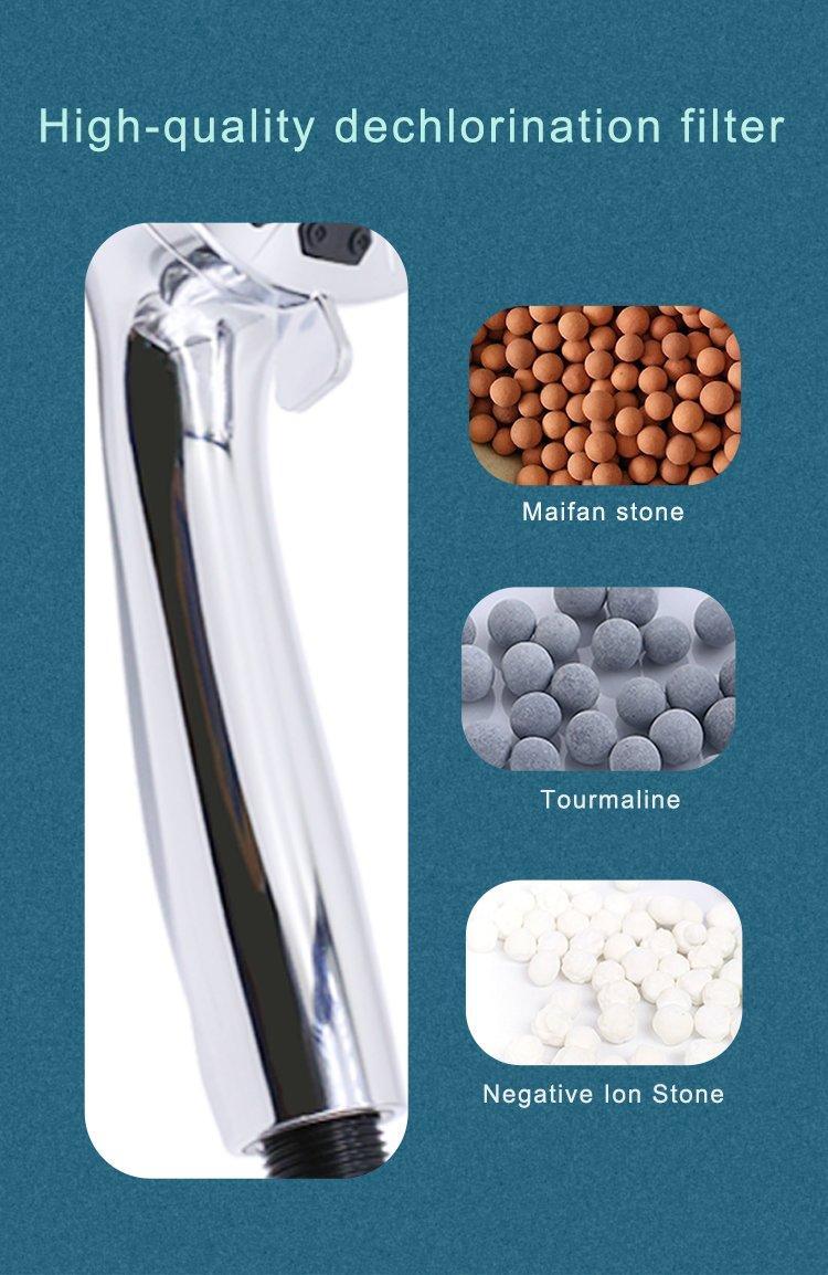 Лейка для душа ручная мощная с минералами 2 в 1 (арт. 25-5085127)