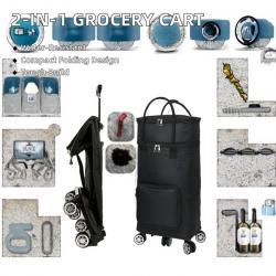 Тележка складная стальная 2-в-1 с изолированной сумкой (арт. 25-5085753)