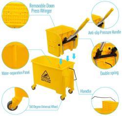 Тележка для уборки пластиковая с плоской платформой (арт. 25-5085763)