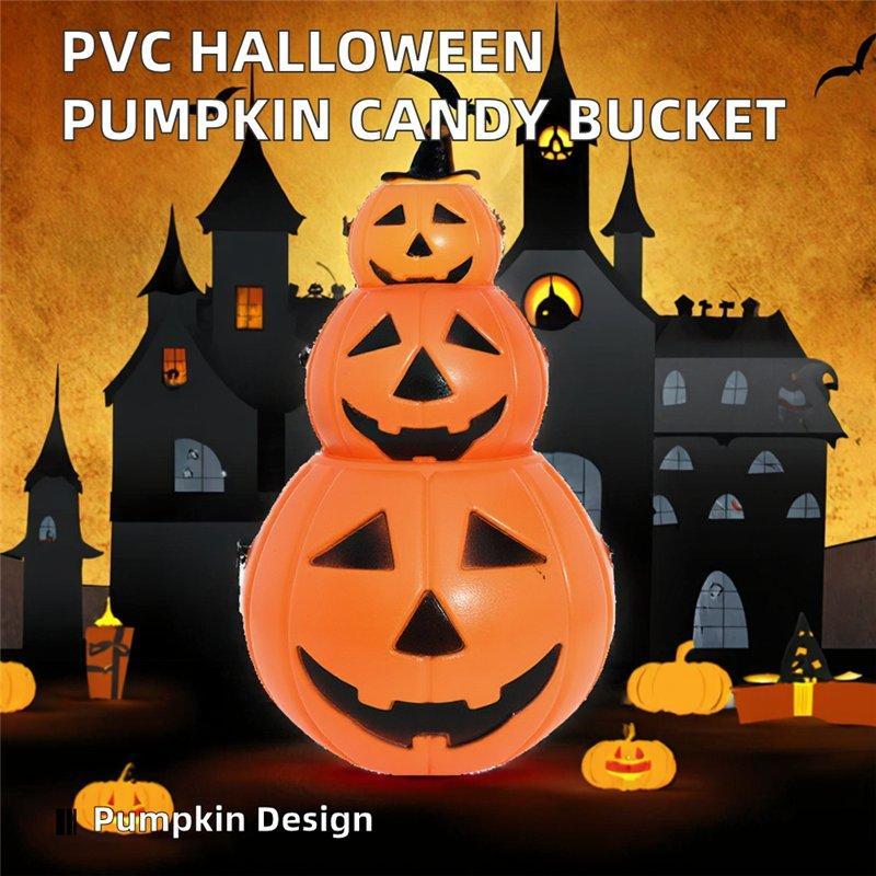 Ведро для конфет пластиковое тыква на Хэллоуин для детей (арт. 25-5085768)