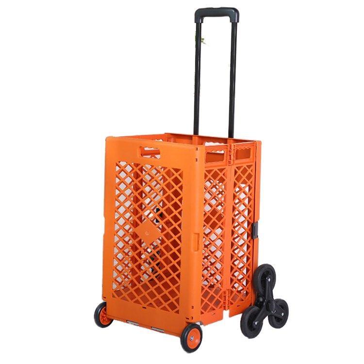 Тележка складная пластиковая легкая 50 л на 4 колесах (арт. 25-5085770)