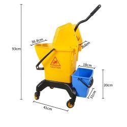 Ведро для уборки с отжимом и тележкой 25 л двойное (арт. 25-5085774)