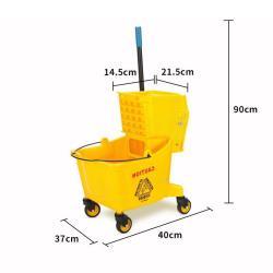 Ведро для уборки с отжимом и тележкой 25 л двойное (арт. 25-5085774)