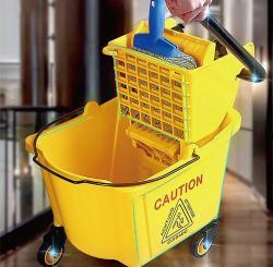 Тележка уборочная с ведром и отжимом из пластика PP (арт. 25-5085814)