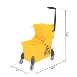 Ведро для уборки с отжимом и мини-шваброй двойное (арт. 25-5085849)