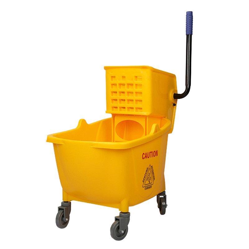 Ведро отжимное с тележкой и двойным отсеком для швабры (арт. 25-5085852)