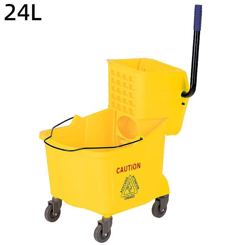 Ведро отжимное с тележкой и двойным отсеком для швабры (арт. 25-5085852)