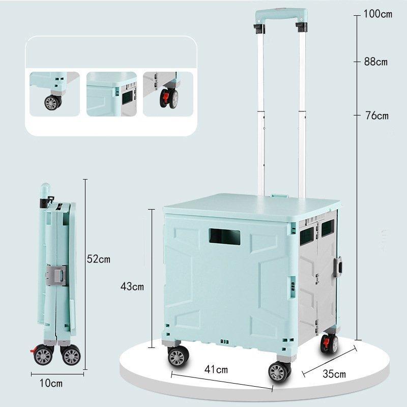 Тележка складная пластиковая для покупок и багажа (арт. 25-5085866)