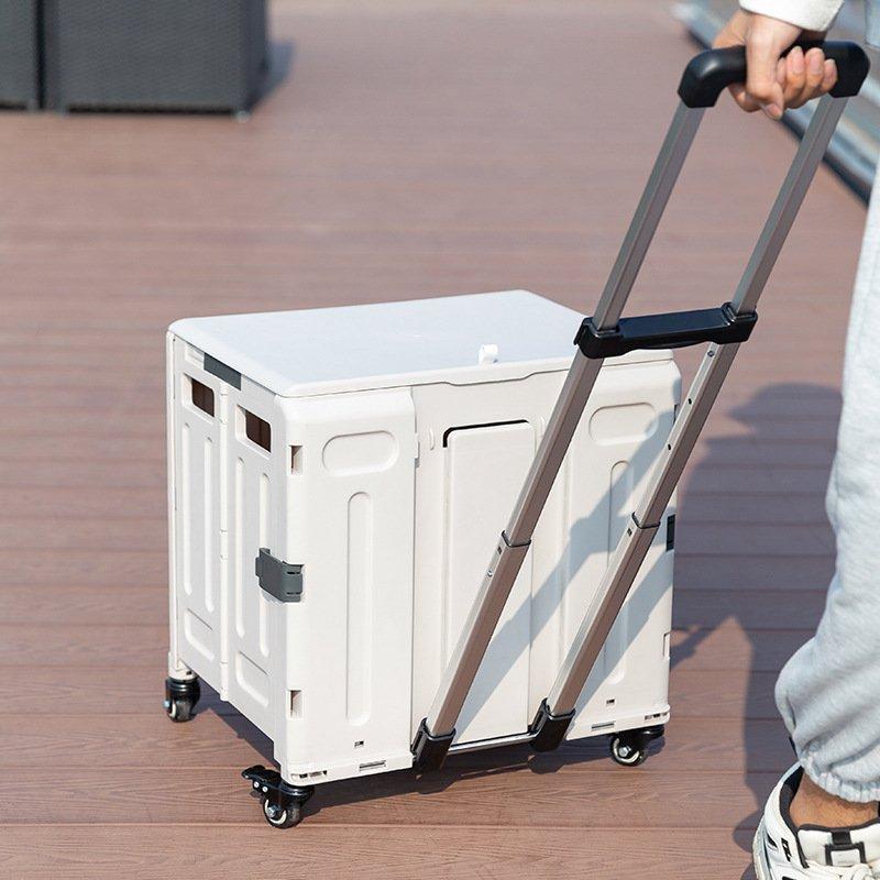 Тележка складная пластиковая для покупок и багажа (арт. 25-5085869)