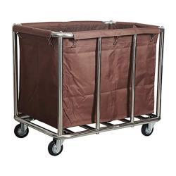 Тележка для белья с ручкой из нержавеющей стали на колесах (арт. 25-5085909)